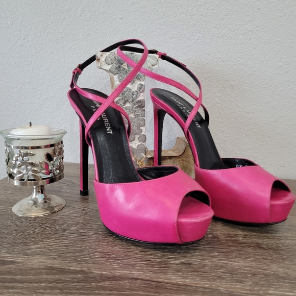Saint Laurent  Pink Plataform Sandals, size 36 - Picture 8 of 15